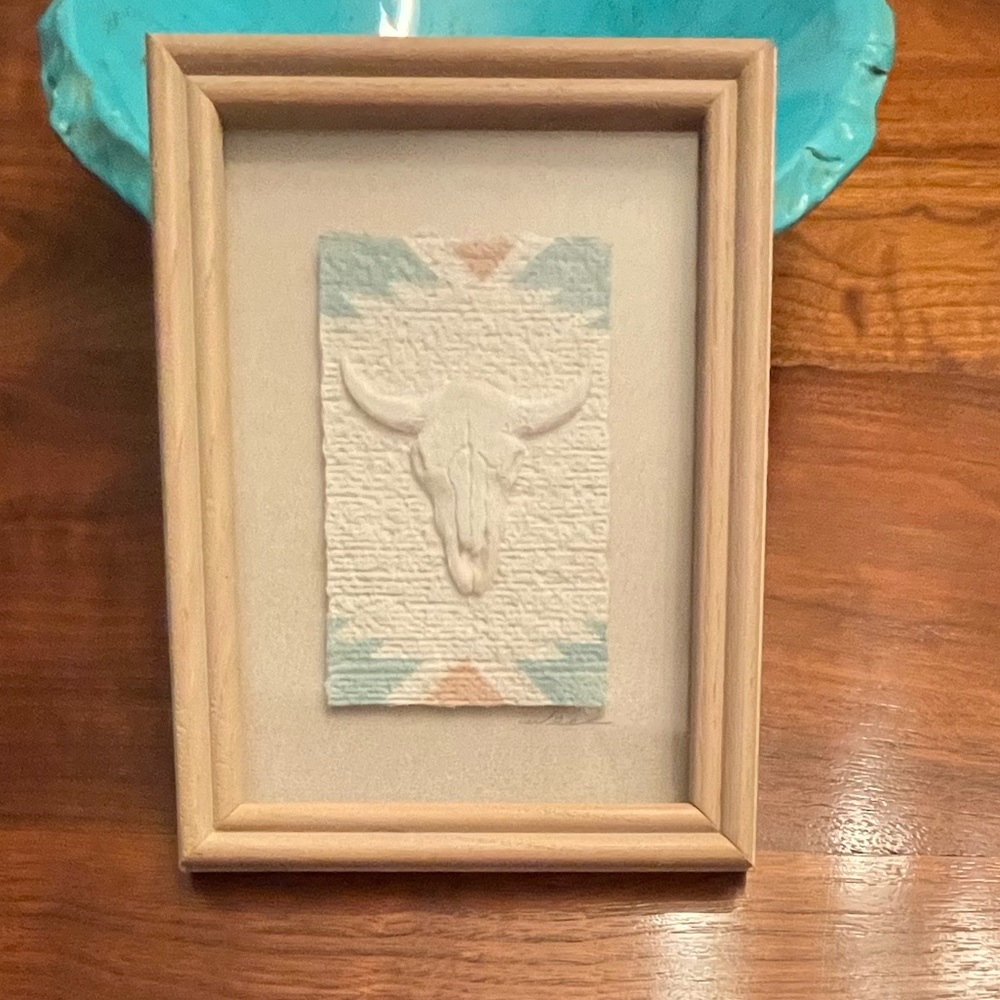 5/$75 Vintage Figi Graphics Hand Cast Paper Wall Art